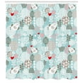 thumbnail image 3 of Ambesonne Floral Shower Curtain, Valentines Birds, 69"Wx84"L, Multicolor, 3 of 3