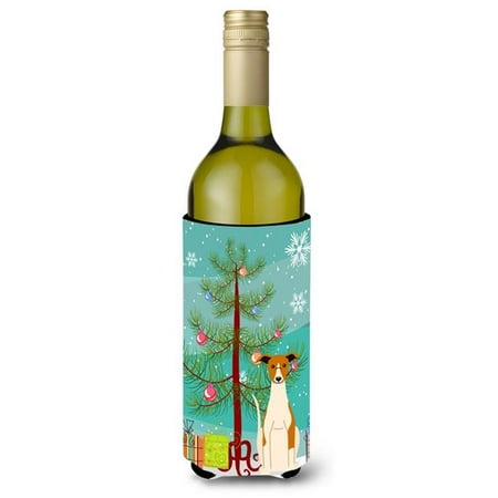 

Merry Christmas Tree Whippet Wine Bottle Beverge Insulator Hugger