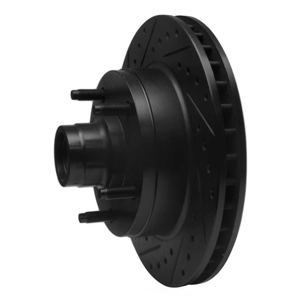 Dynamic Friction Company 633-54097L DFC Brake Rotor - Drilled And Slotted - Black