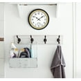 thumbnail image 7 of 12 Inch Retro Wall Clock,Indoor and Outdoor,Quartz,Analog,Waterproof,Thermometer,Gold, 7 of 7