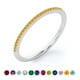 thumbnail image 1 of Anillo de bodas clásico JeenMata con detalles pavé de 0,25 quilates de corte redondo, piedra natal de noviembre, chapado en oro blanco, 1 of 6