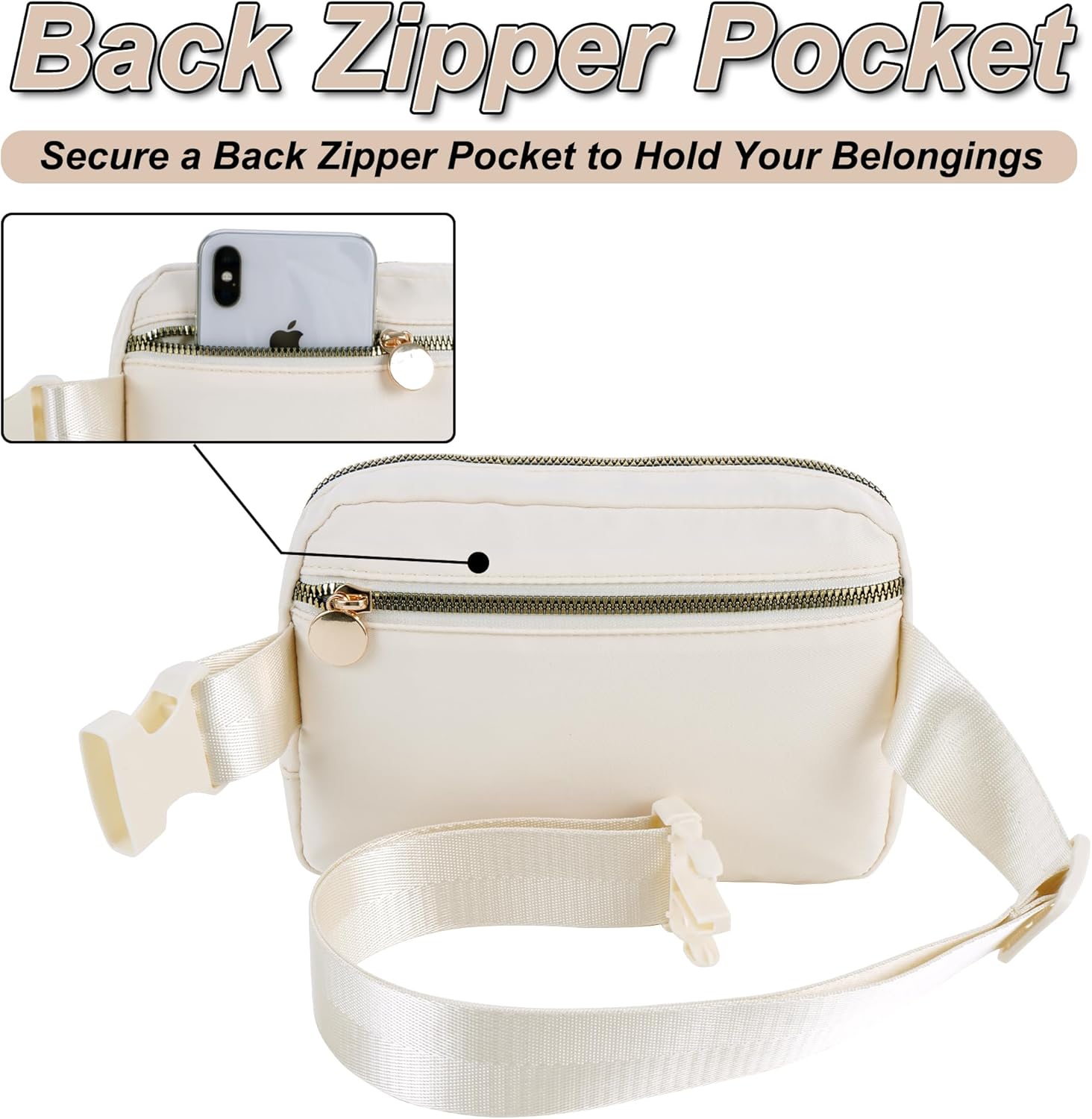 Belt Bag Fanny Pack Crossbody Bags with Initials Letter Patch Cute Stuff Birthday Gifts for Teenager Girls Trendy Stuff for Teens