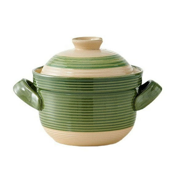 Vintage Ceramic Soup Pot, Traditional Japanese Clay Pot Casserole, High Temperature Casserole Pot With Lid Hot Pot Stew With Handle Design, for Simmering Slow Braising