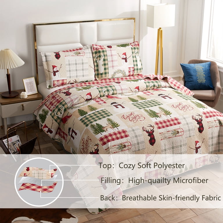 Aazon.co: Enghoeus Christas Quilt Set King Reversible Bedspread