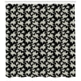 thumbnail image 3 of Ambesonne Flower Shower Curtain, Vintage Style Blossom Design, 69"Wx75"L, Black and Ivory, 3 of 3