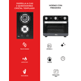 thumbnail image 3 of Combo DISA HOME Parrilla a Gas 2 Quemadores Cristal Templado y Horno con Freidora 23 L 02-02-0-121-6, 3 of 5