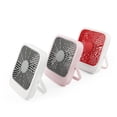 thumbnail image 5 of Frogued Portable Square USB Charging Low Noise Cooling Fan Home Office Desktop Cooler (Red,Battery Powered), 5 of 13
