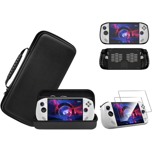 3-in-1 Bundle for Legion Go S Case Cover Skin: TPU Protective Case w/Kickstand   Carrying Pouch   2X Tempered Glass for Legion Go S 2025