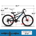 thumbnail image 6 of Ambifirner Mountain Bikes For Men:Outdoor 24 Inch Bike 21-Speed Dual Suspension High-Carbon Steel Mtb Bicycle, Dual Disc Brake For Adult, 6 of 9
