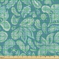 thumbnail image 2 of Ambesonne Ethnic Fabric by the Yard Upholstery, Vintage Pastel Paisley, 1 Yard, Turquoise Teal, 2 of 5