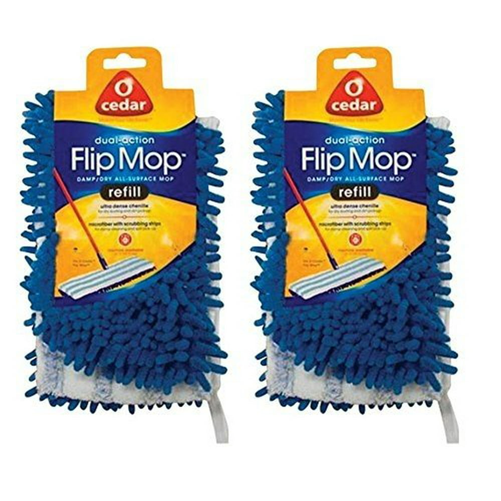 OCedar Dual Action Microfiber Flip Mop Refill (pack of 2) Walmart