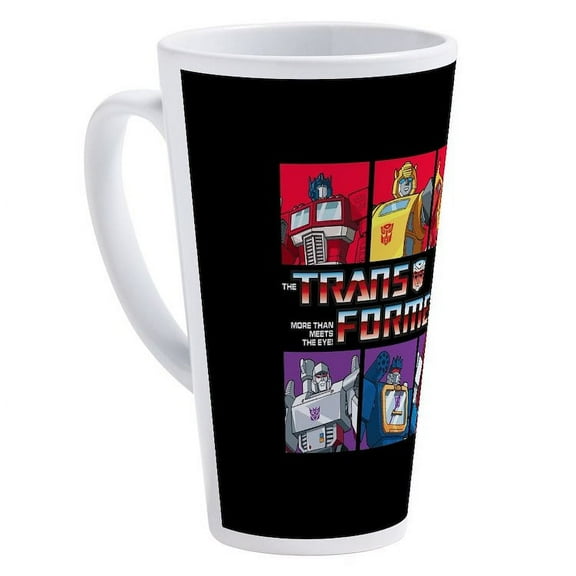 CafePress - Transformers Autobots Decepticons - 17 Oz White Ceramic Latte Mug
