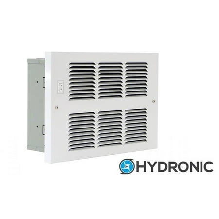 King Electric H612 4-5-AS-FS-GW 4700-5800 BTU Hydronic Wall Heater with Aqua Stat & Fan Switch, White