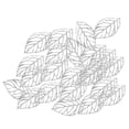 thumbnail image 6 of 30pc Antique Wedding Bridal Hair Jewelry Supply - Leaf Shape Bail Charms Pendant, 6 of 8
