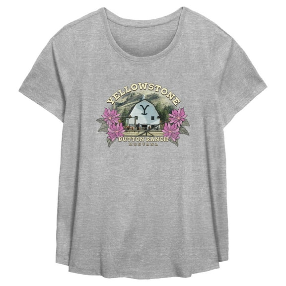 Women's Yellowstone Dutton Ranch Montana Photo  Graphic T-Shirt
