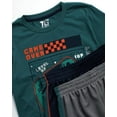 thumbnail image 2 of Pro Athlete Boys Pants Set - 3 Piece Graphic Tees Athletic Shorts and Jogger Sweatpants (8-16), 2 of 7