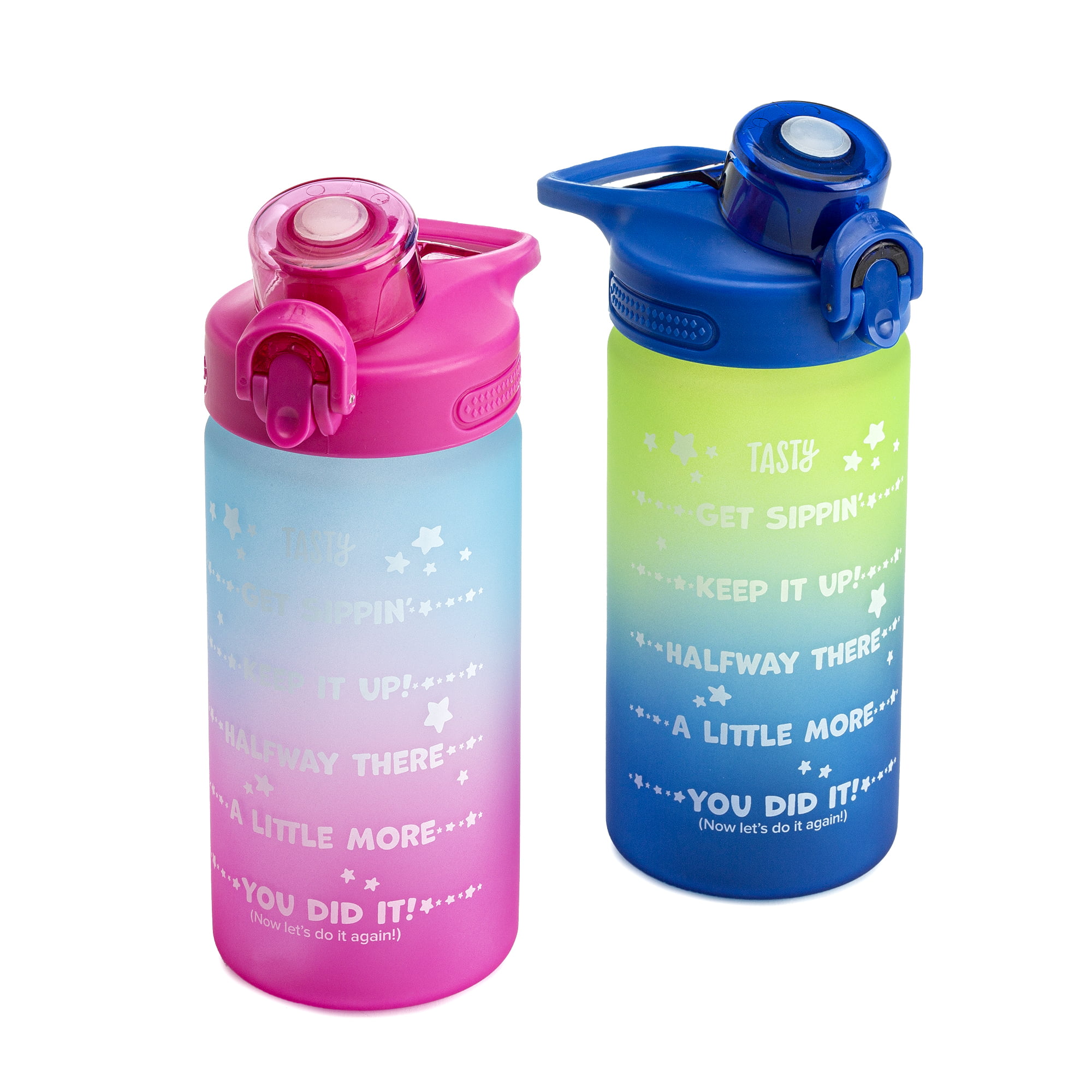 Lot of 4 Assorted Color 16oz Water bottles BPA FREE 