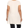 thumbnail image 4 of Women's trendy style casual solid short sleeve side pocket tunic top., 4 of 4
