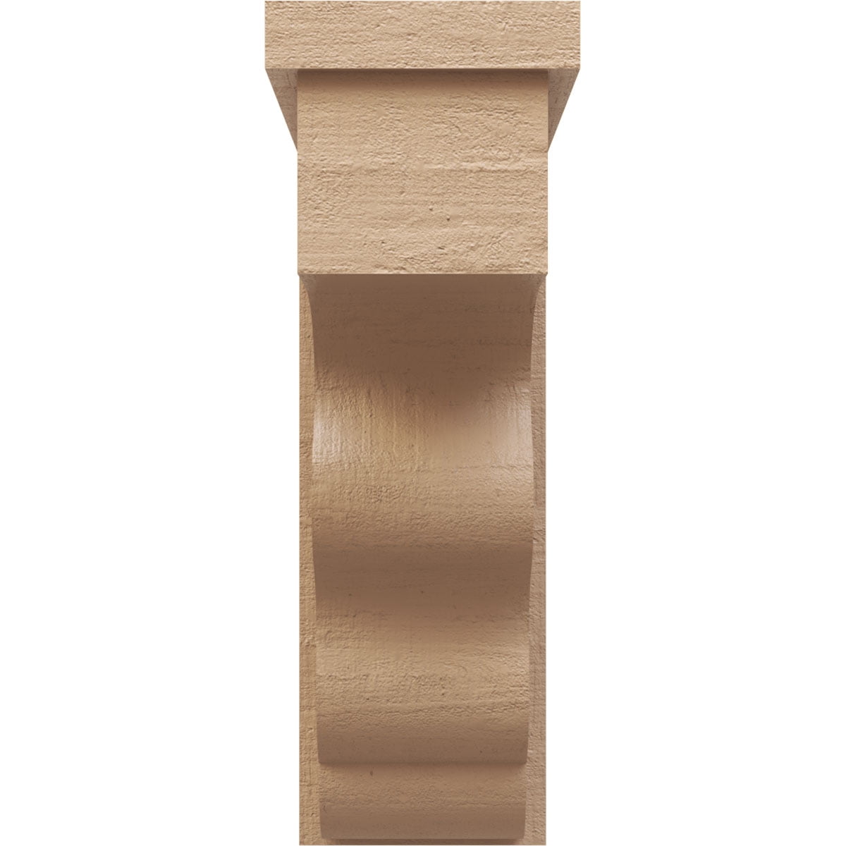 5"W x 10"D x 15"H Classic Highland Rough Cedar Woodgrain TimberThane Corbel, Primed Tan