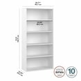 thumbnail image 5 of Studio C 5 Shelf Bookcase in White - Engineered Wood, 5 of 5