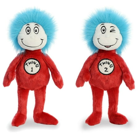 Aurora World Plushes - Dr. Seuss - SET OF 2 (Thing 1 & 2)(12 inch)
