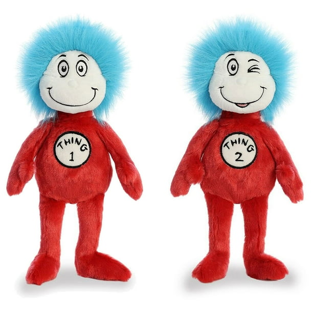 Aurora World Plushes - Dr. Seuss - SET OF 2 (Thing 1 & 2)(12 inch) - Walmart.com - Walmart.com