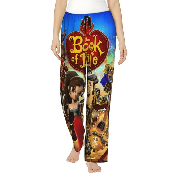The Book Of Life Women's Pajama Pants Comfy Casual Loose Sleep Bottoms Pants Drawstring Wide Leg Long Lounge Pants