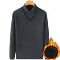 thumbnail image 2 of Men's Autumn Fake Two-Piece Warm Shirts-Fleece Thickened Tops, 2 of 4
