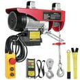 thumbnail image 1 of KFFKFF Electric Winch, 440 lbs Capacity, 120V with Dual Remote Control Options (328 ft Wireless & 14 ft Wired), 40 ft Lift Range, Adaptable for Single or Double Line Operation, Ideal for Garages, 1 of 9