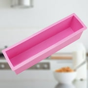 Flexible Rectangular Soap Loaf Silicone Mold DIY Tool for Soap Cake Making Supplies (, Small Size)