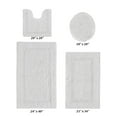 thumbnail image 2 of Better Trends Bath Rug 4 Piece Set 100% Cotton Soft Bathroom Seat Covers Water Absorbent Reversible Machine Washable for Bathroom Decor U-Shaped Toilet Base Contour Lid CoverWhite Lux Collection, 2 of 4