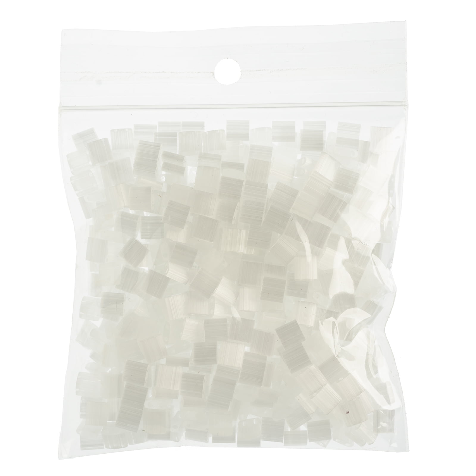 Miyuki 5x5mm TL-37 White Transparent Tila Glass Square Beads 50 Grams