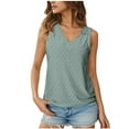 thumbnail image 2 of Sevevn Women's Fashion Solid Round Neck Short Sleeves Casual T-Shirt Top Summer Clearance Green L, 2 of 8