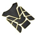 thumbnail image 1 of Universal 3D Motorcycle Gas Tank Decal 7.68''x5.63'' Gas Tank Protector Sticker Fuel Oil Gas Tank Pad Protector Sticker Decal PVC Rubber Black Yellow, 1 of 7
