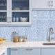 thumbnail image 4 of Papel tapiz de azulejo autoadhesivo azul, 60x300cm, estilo mosaico, pegatina de pared, película decorativa impermeable para azulejos de pared de baño y cocina JAMW Sencillez, 4 of 5