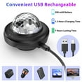thumbnail image 5 of Delibang Mini Disco Ball Lights, USB RGB LED Party Lights Sound Activated w/ Cover DJ Lighting Room Car Deco, 5 of 9