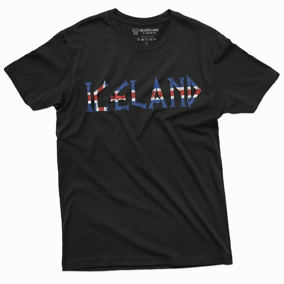 Iceland T-Shirt Mens Womens Tee Icelandic Flag Coat Of Arms Nordic Viking Tee Shirt