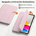 thumbnail image 4 of Funda para iPad 10ª Gen 10.9” con Porta Lápiz (Parte Trasera Rígida Transparente, Color Rosa, con Stickers), 4 of 7