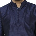 thumbnail image 3 of SKAVIJ Kurta Pajama Set for Men Art Silk Party Wear Dress Blue L, 3 of 6