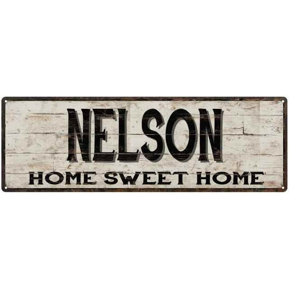 NELSON Rustic Home Sweet Home Sign Gift 6x18 Metal Decor 206180084040
