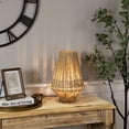 thumbnail image 2 of Northlight Iron and Jute Table Lamp With Wooden Base - 14.75" - Beige, 2 of 6