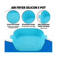 thumbnail image 4 of Silicone Liners, Pots Basket Non Stick Baking Oven Accessories Blue & Green, 4 of 5