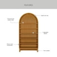 thumbnail image 6 of Better Homes & Gardens Juliet Open Arch Bookcase, Light Honey, 6 of 15