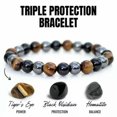 thumbnail image 3 of RSAMD Natural Tiger Eye Beads Bracelet Hematite Beaded Yoga Energy Bangle Women Men-Blue Tiger Eye, 3 of 9
