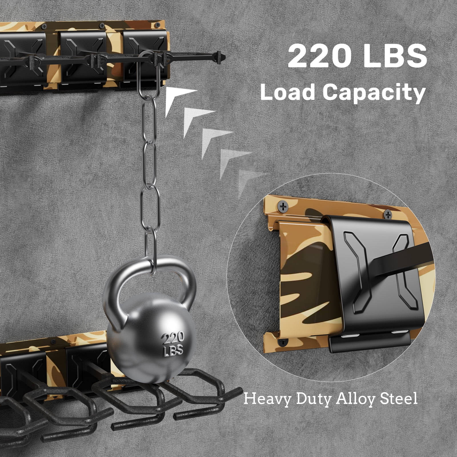 Blacksmith Wall Mount Heavy Duty Stainless Steel Display Rack for 6 Slot,Yellow