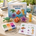 thumbnail image 6 of 3D Beaded Ocean Animals DIY Kit - 4-Piece Sea Creature Bead Art Set (Clownfish, Sea Turtle, Seahorse, Starfish) - Pastel Bead Kit with Thread & Tools for Kids & Adults - Home Decor & Gift, 6 of 7