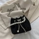 thumbnail image 3 of Mini bolso de noche tipo bandolera, bolso de mano brillante con correa de perlas para mujer, 3 of 5
