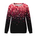 thumbnail image 4 of Bowake Sweat à Manches Longues à Sequins pour Femmes Col Rond Décontracté Hauts Pailletés pour Sortir Blouses de Fête, 4 of 4