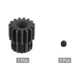 thumbnail image 4 of Uxcell 8x7mm Aperture 15T Mod 1 45# Steel Spur Diff Differential Motor Pinion Gear, 4 of 5