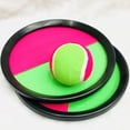 thumbnail image 4 of MasteelfCA 6pcs 19cm Outdoor Sticky Ball Racket Beach Playing Toy Throw Catch Ball for Kids Children (4pcs Black Racket, 2pcs Ball), 4 of 4